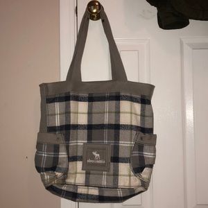 Plaid Abercrombie tote bag